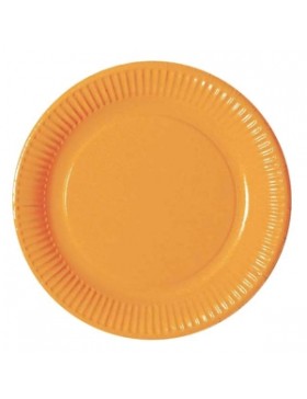 ASSIETTE CARTON + PE Ø23cm MANDARINE