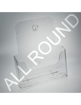 PORTE BROCHURE A4 PLEXI ép.33mm AVEC PERFO FIXATION
