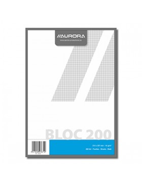 BLOC DE BROUILLON 20*26cm Quad 5mm 200flles