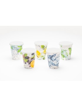 Gobelet Carton 300cc 'Cold Drinks' - Ø90mm - 5 dessins assortis