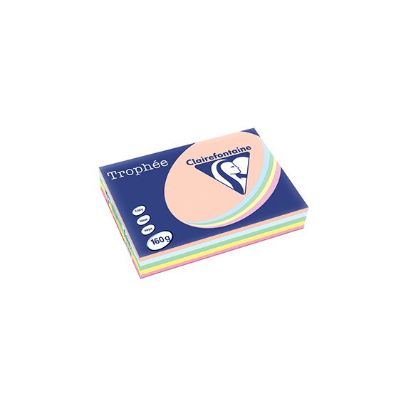 PAPIER A4 CLAIREFONTAINE TROPHÉE 160g/m² ASS PASTEL